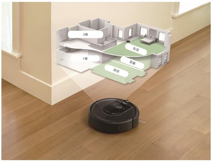 規劃型的掃地機器人會建立環境地圖來進行智慧打掃。(圖為iRobot Roomba i7+,建議售價39,880元。)