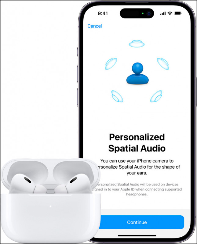 AirPods Pro 2代主打「個人化空間音訊」,訴求更優質的音樂、電影聆聽體驗。