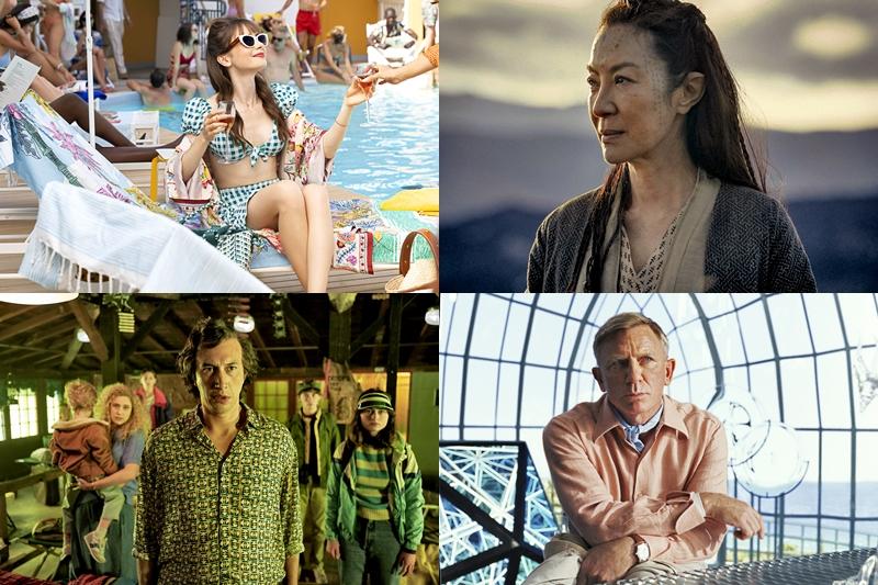 (左上)《艾蜜莉在巴黎：第3季》，製作人莉莉柯林斯與原班人馬再度強勢回歸，12/21獨家上線。(右上)迷你影集《獵魔士：血源》，由楊紫瓊、蘇菲亞布朗、狄倫莫蘭、藍尼亨利等人主演，12/25上線。(右下)懸疑推理電影《鋒迴路轉：抽絲剝繭》，雷恩強生編導，12/23上線。(左下)黑色喜劇電影《白噪音》，改編自唐德里羅1985年同名小說，亞當崔佛和葛莉塔潔薇主演，12/30上線。(Netflix提供)