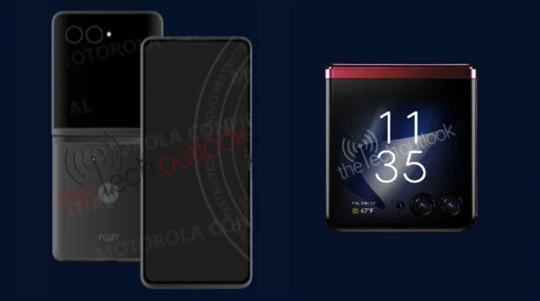 Motorola razr 2023渲染圖近日流出。(圖/翻攝網路)