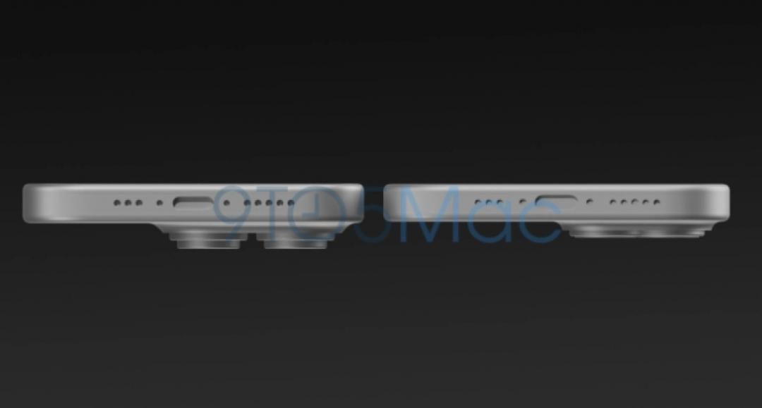左: iPhone 15 Pro,右: iPhone 15。(圖/9to5mac)