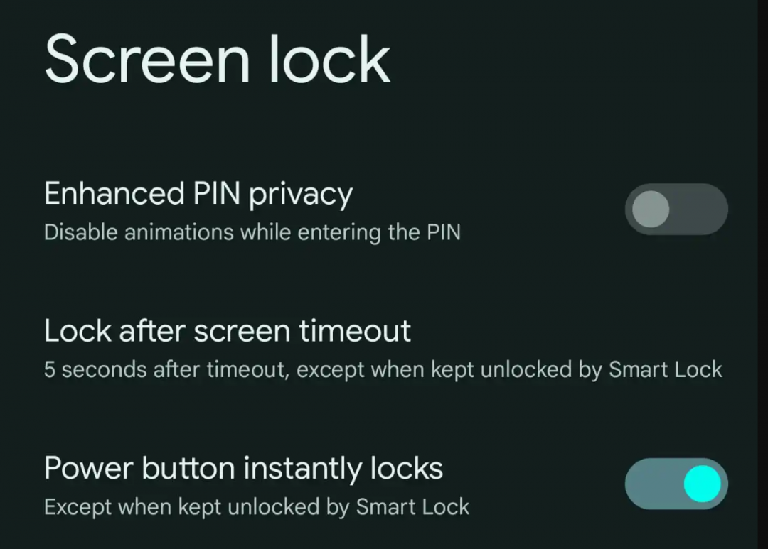 名為「Enhanced PIN privacy」（暫譯為「增強PIN碼的隱私安全性」），是與手機裝置處於螢幕鎖定狀態有所相關的新功能。（圖翻攝9to5Google）