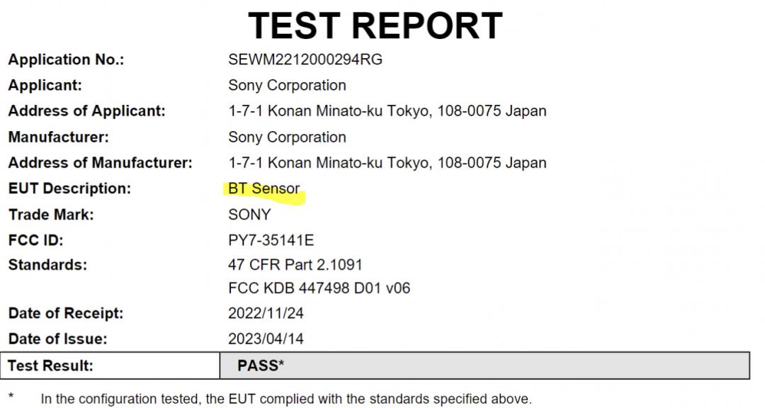 Sony新裝置通過FCC認證。(圖/翻攝sumahodigest)