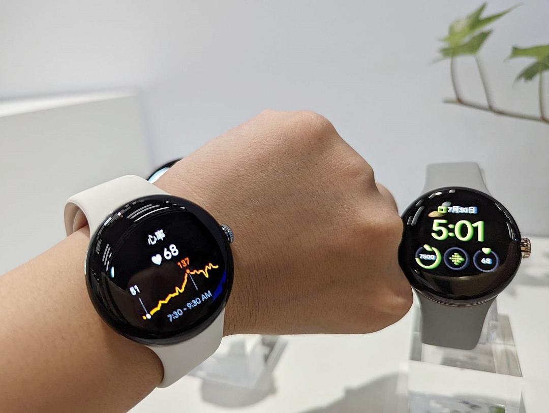 Google 首款智慧手錶Pixel Watch,於去年上市,建議售價為10,900元起。(圖/記者劉惠琴攝)