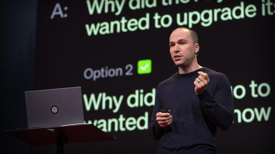 OpenAI聯合創辦人 Greg Brockman 近日受邀TED主題演講活動。（圖翻攝Greg Brockman 個人推特）