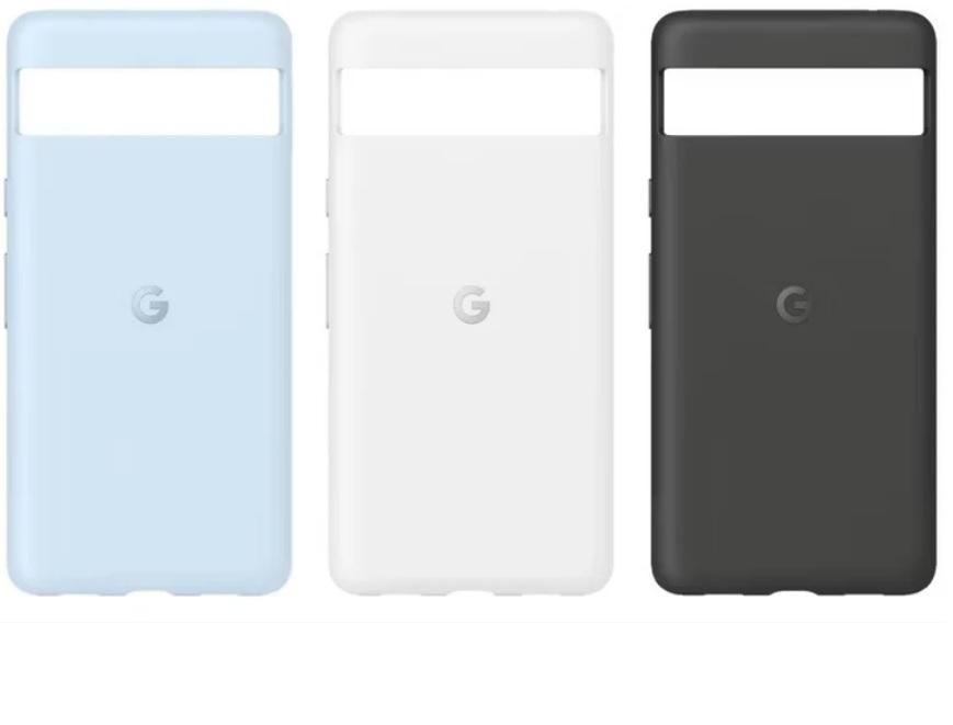 爆料傳出的 Pixel 7a 保護殼,共有天空藍、白、與黑色。(圖/翻攝 Mysmartprice)