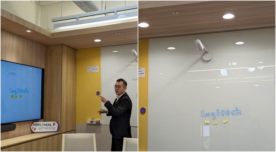 羅技白板攝影機，具簡易安裝的特色。（圖／記者劉惠琴攝）