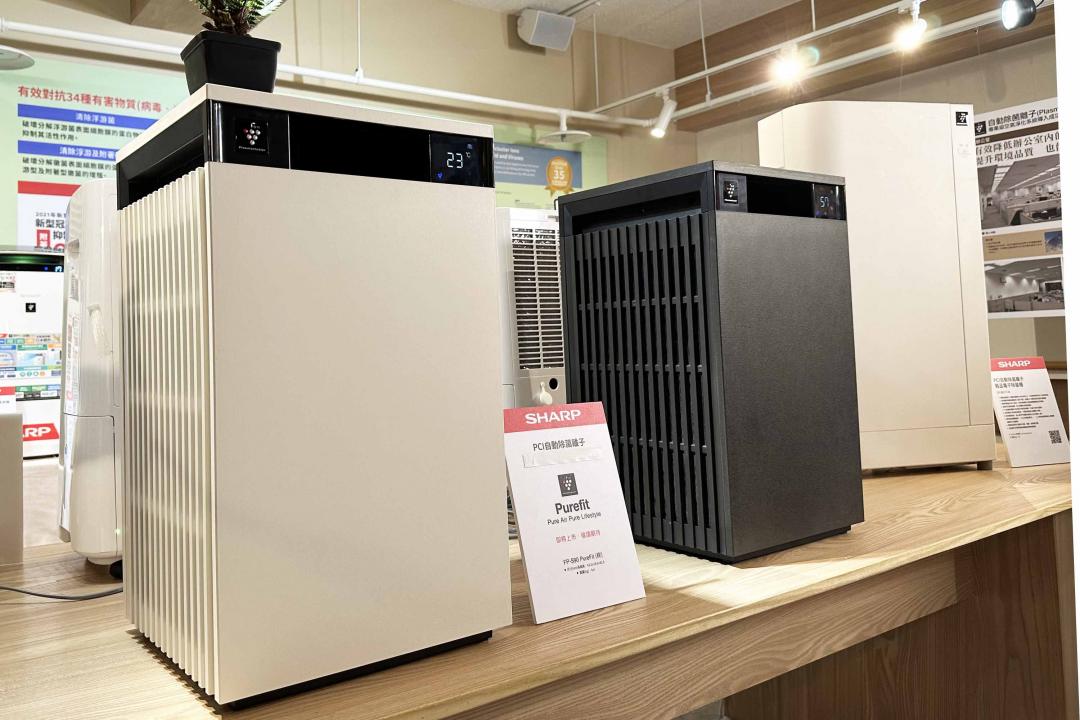 Sharp Purefit空氣清淨機,預計9月上市。(圖/記者吳佩樺攝)
