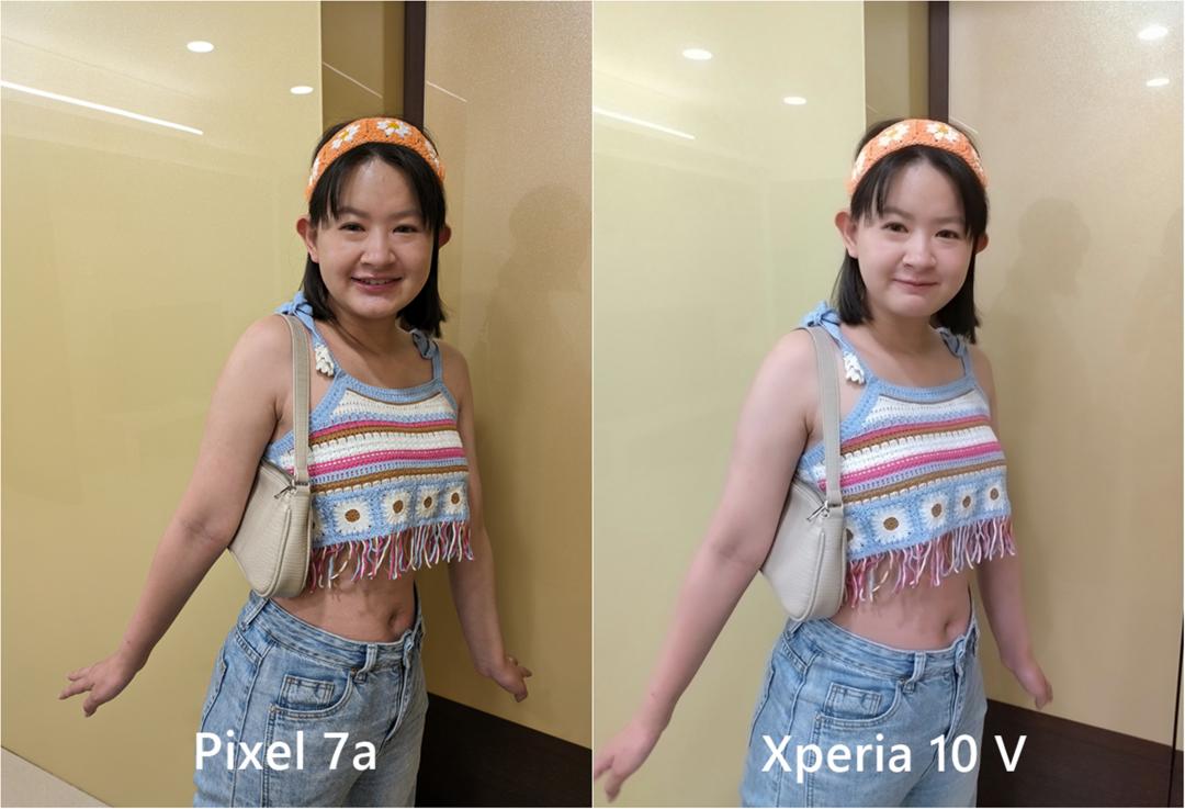 ●實測人像:Xperia 10 勝,膚色透亮度優。