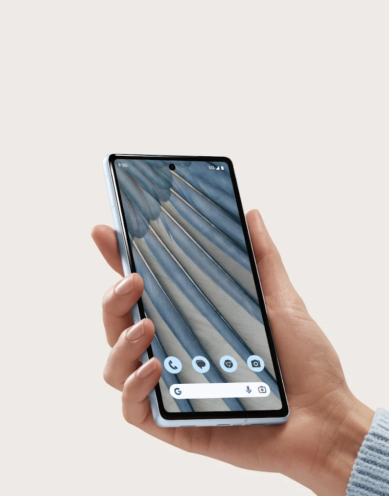 主打淺海藍新色的 Pixel 7a,由Google台灣硬體團隊主導手機的功能開發與外觀設計。