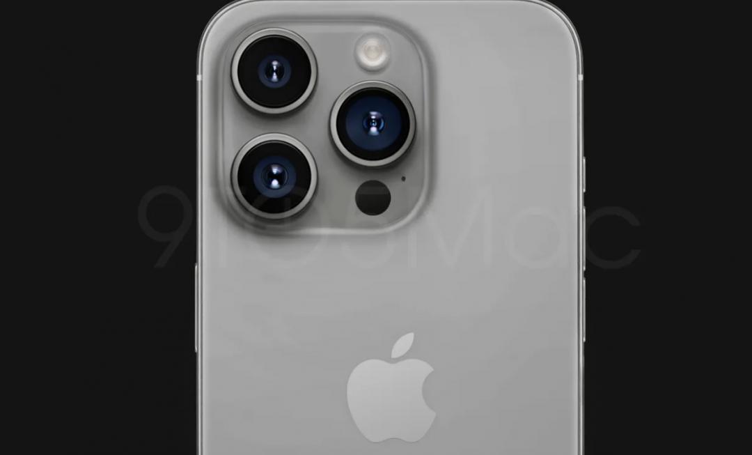 iPhone 15 Pro系列全新灰色渲染圖。(圖/9to5mac)