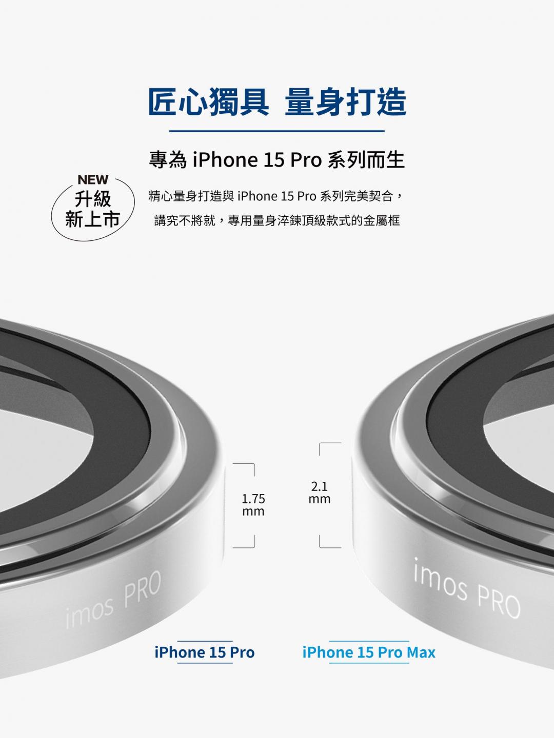 imos曝iPhone 15 Pro Max的鏡頭貼高度。(圖/翻攝臉書)