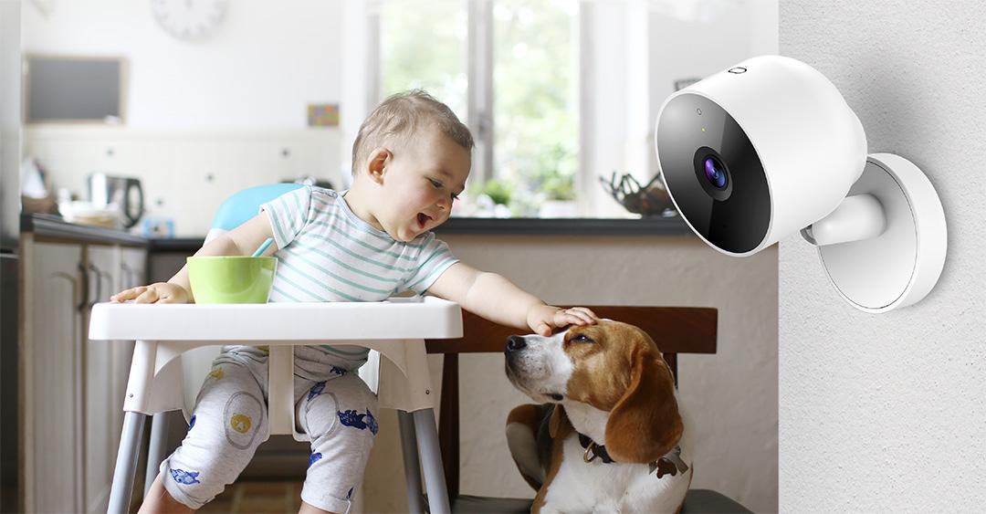 有雙向對話功能的網路攝影機，適合用來監看寶寶或寵物動態，圖為D-Link DCS-8350LH。