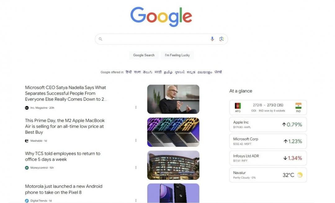 Google正在測試桌面版搜尋首頁結合手機版Discover介面。(圖/翻攝9to5google)