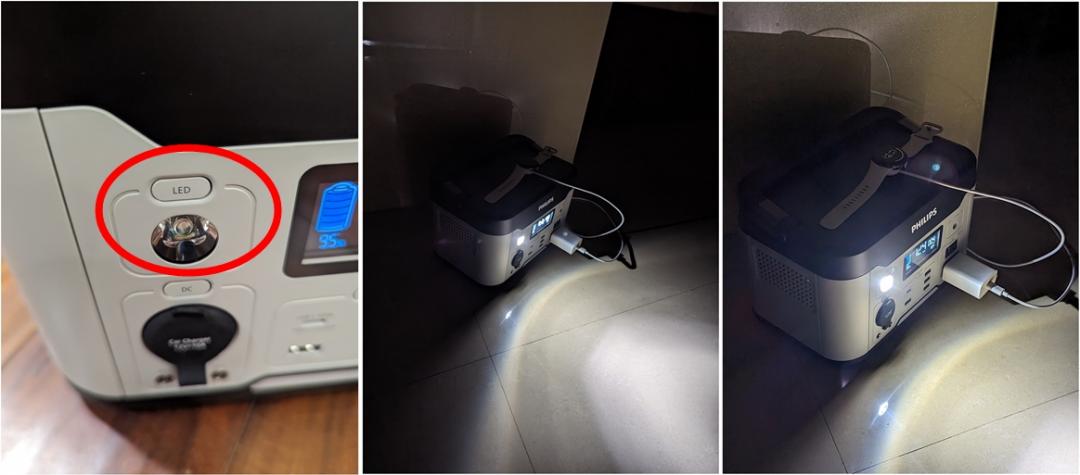 設置有獨立的LED照明燈，提供兩段式強度照明。（圖／記者劉惠琴攝）