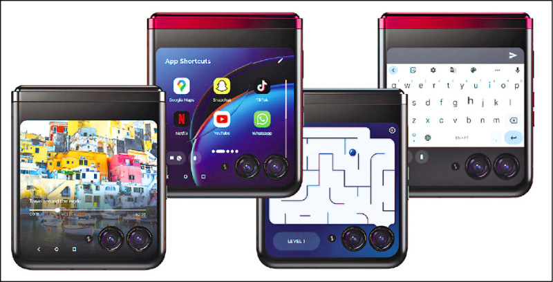 台灣大哥大雙11優惠,可0元帶走motorola razr 40 ultra手機。(台灣大哥大提供)