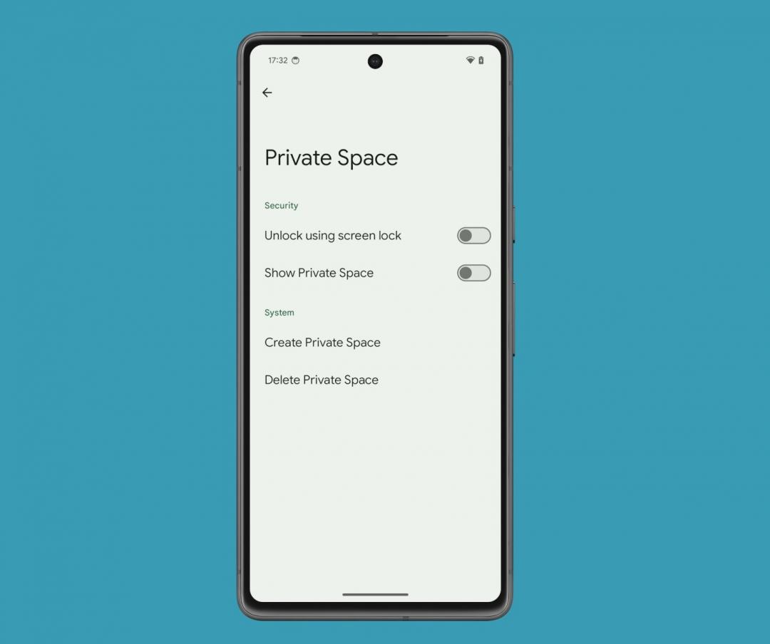 開發者在 Android 14 QPR2 Beta 1中,發現了「私人空間」新頁面。(圖/翻攝Mishaal Rahman)