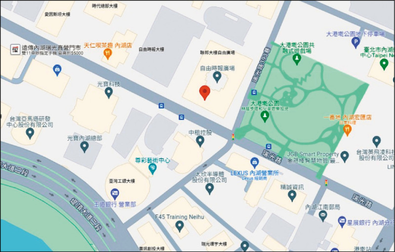 全新的Google Maps更新配色，更清晰好讀。
（翻攝自Google Maps App）