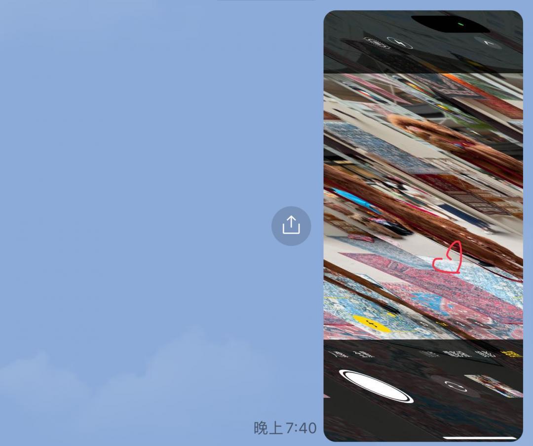 不少iPhone用戶升級iOS 17後,在LINE編輯傳送的照片會變成「破圖」。(圖/記者吳佩樺攝)