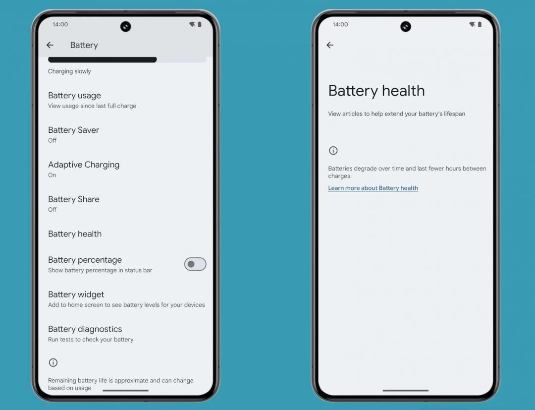 開發者在Android 14 QPR2 Beta 2中，發現隱藏的電池健康度頁面。（圖／Android Authority）