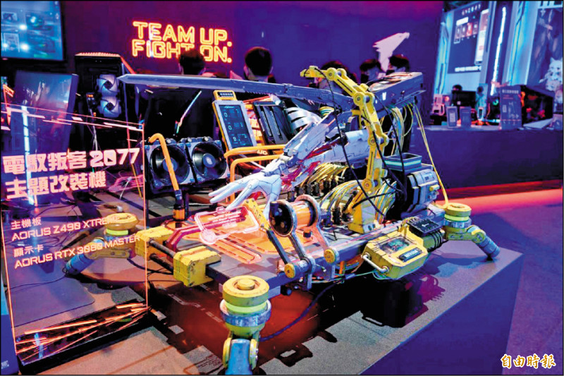 各大電腦品牌、配件商將電玩展視為火力展現的舞台，會端出最新的電競產品吸引玩家目光。（本報資料照，記者黃肇祥攝）
