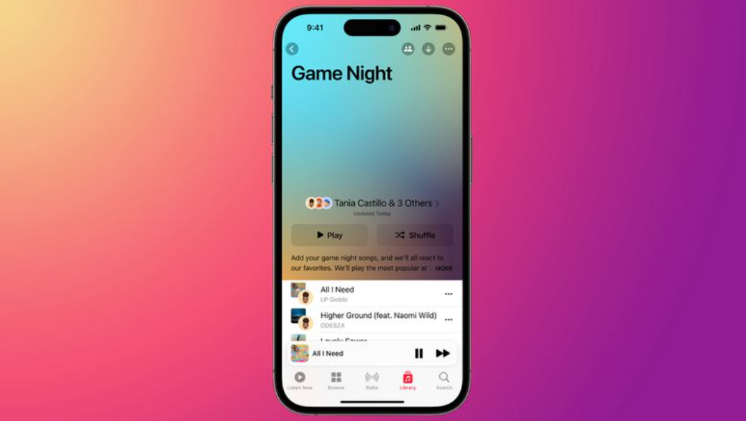 Apple Music 將支援共同編輯播放清單功能。（圖翻攝MacRumors）