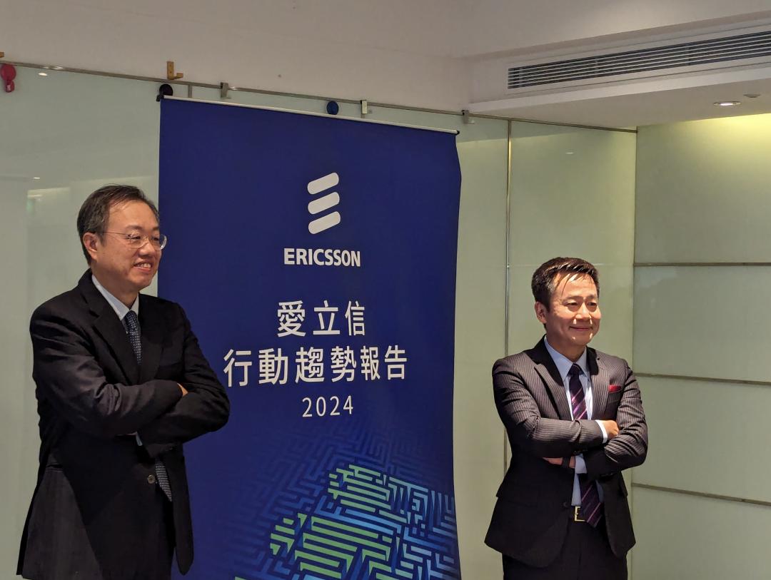 圖右為台灣愛立信總經理周大企;圖左為台灣愛立信副總經理暨技術長姚旦。(圖/記者劉惠琴攝)