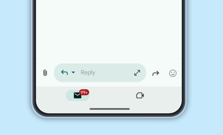 手機版Gmail捨棄傳統回覆按鈕,改用對話框設計。(圖/翻攝X)