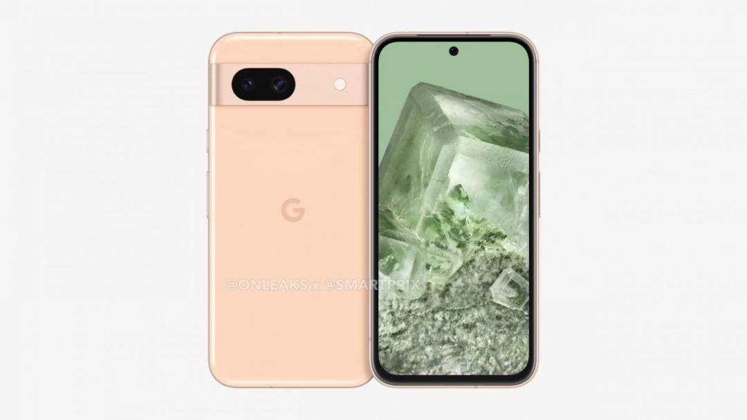 日前流出的Google Pixel 8a渲染圖，機身變得圓潤。(圖／翻攝網路)