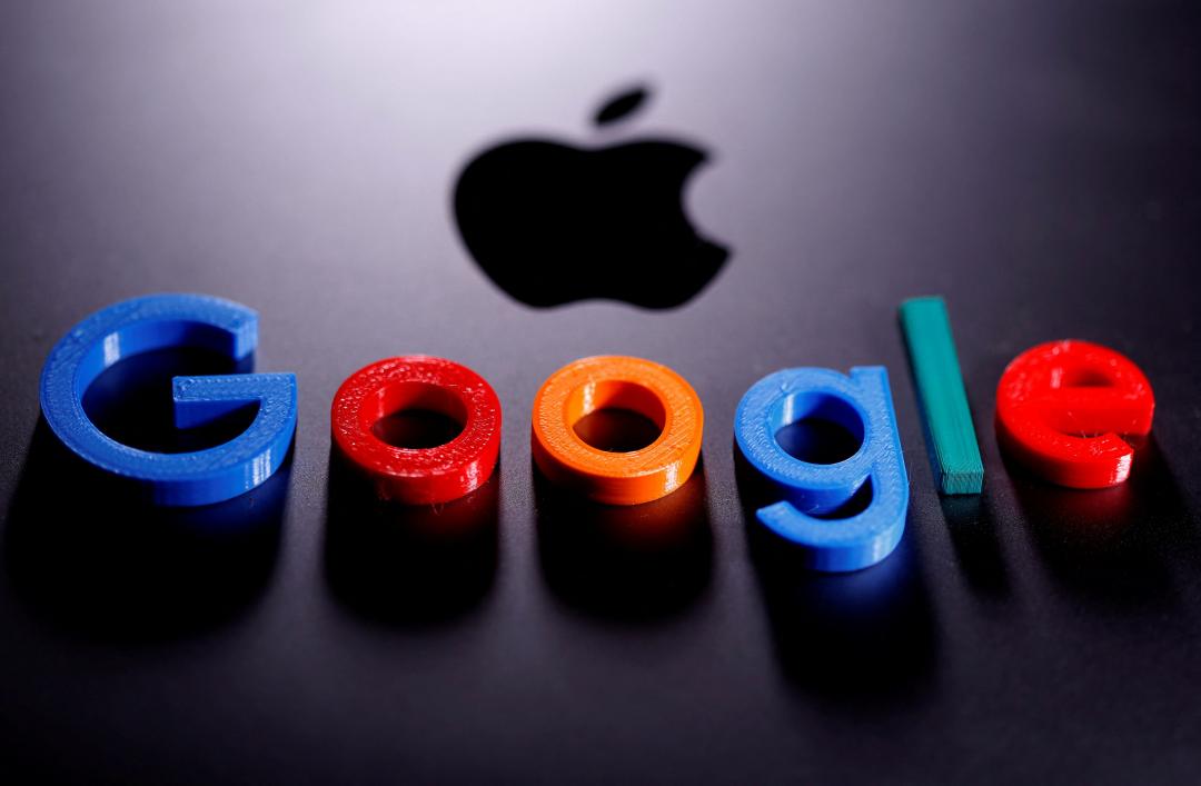 美國司法部認為,Google雖主導Android系統,仍不敵蘋果iPhone。(圖/路透社)
