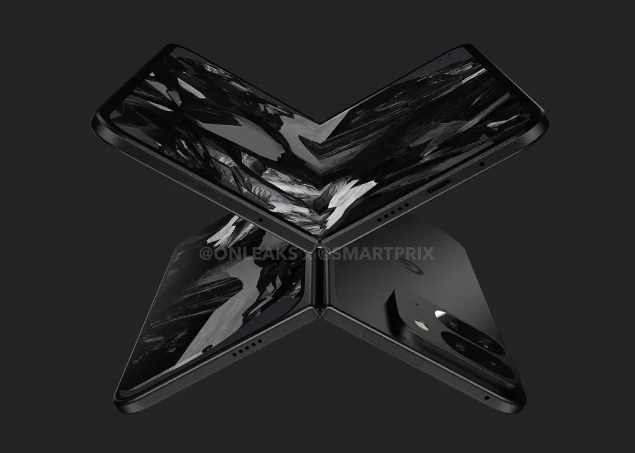 圖為網路流傳的Google二代摺疊手機,最新消息指出,改名Pixel 9 Pro Fold。(圖/翻攝網路)