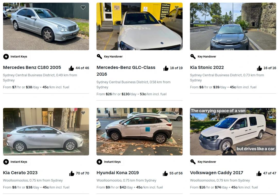 用戶可以在平台上挑選喜歡的車款，或是符合預算的價格（圖／翻攝 Uber 網站）