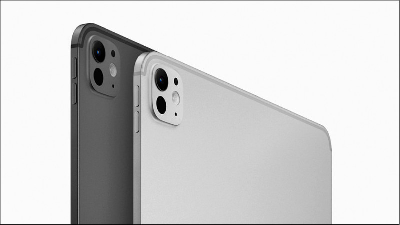 全新iPad Pro(M4)加入「原彩」閃光燈,掃描文件比以往更清晰,更能透過AI技術自動消除遮擋的陰影。新品已於官網上架,有太空黑(左)、銀色(右)選擇,上市時間未定。