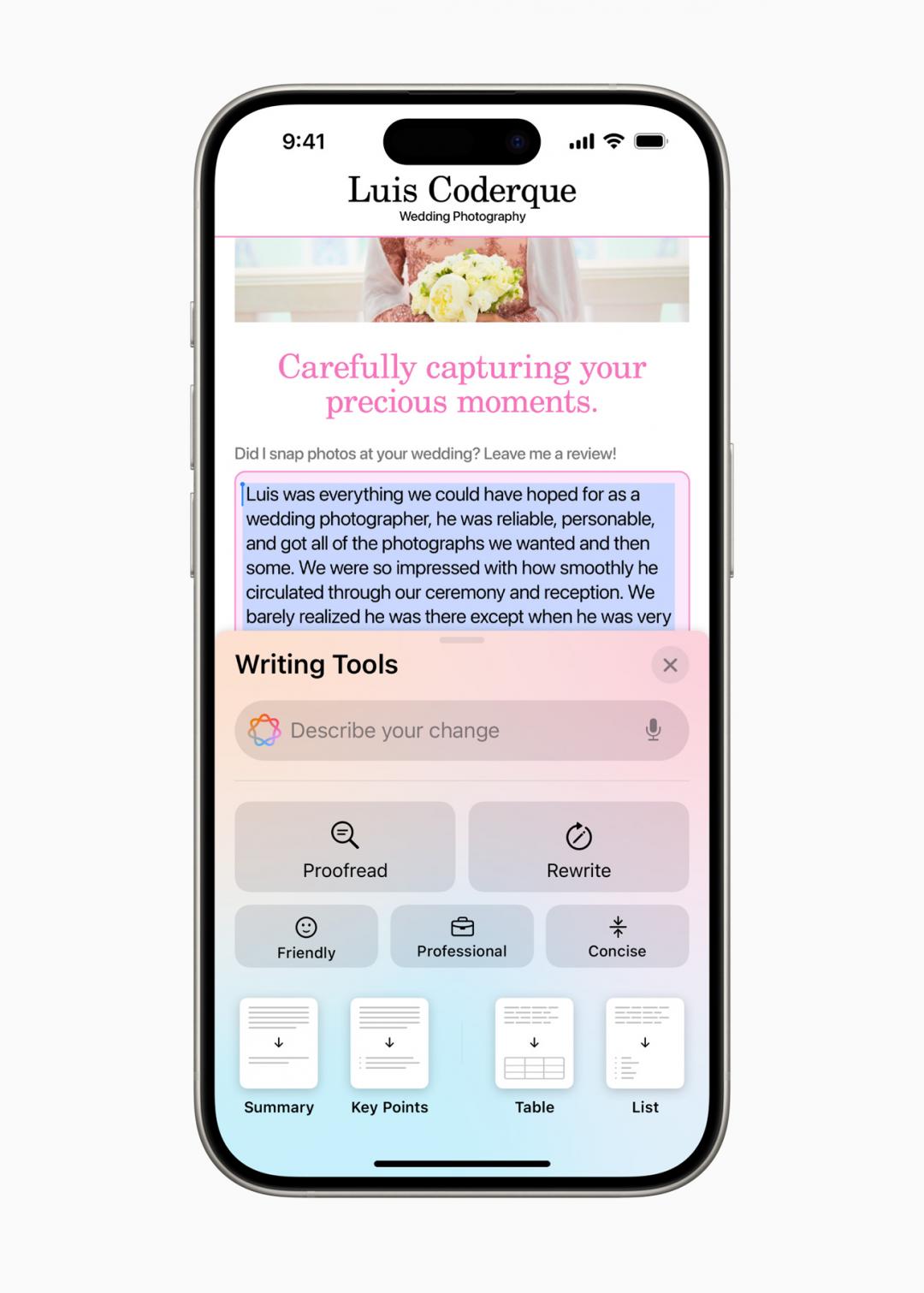 Apple Intelligence將會導入iOS 18、iPadOS 18和macOS Sequoia。(圖/官網)