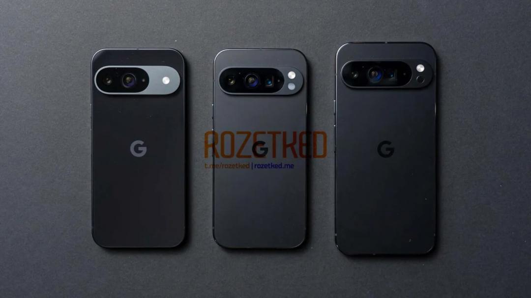 Google Pixel 9系列三款實機曝光。(圖/翻攝Rozetked.me)
