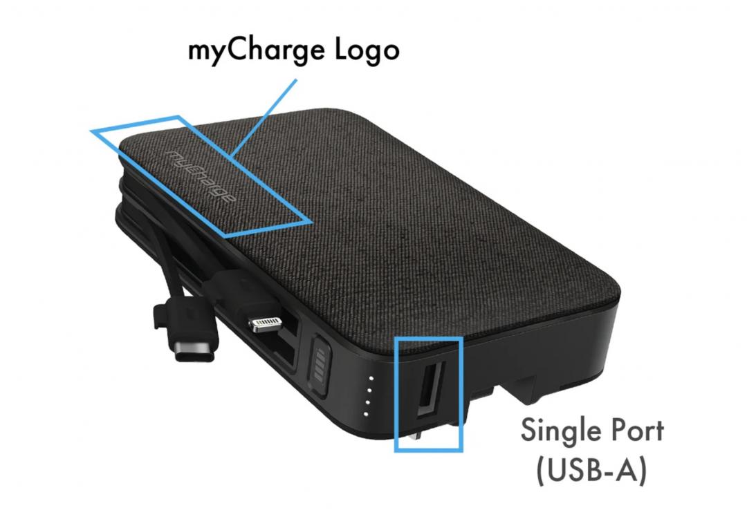 有問題的行動電源為「myCharge POWER HUB All-In-One 10,000 mAh」。(圖/翻攝官網)