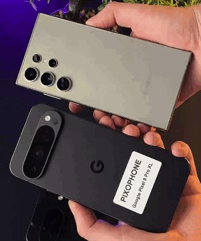 Google Pixel 9 Pro XL與三星S24 Ultra的外型比較。(圖/翻攝網路)