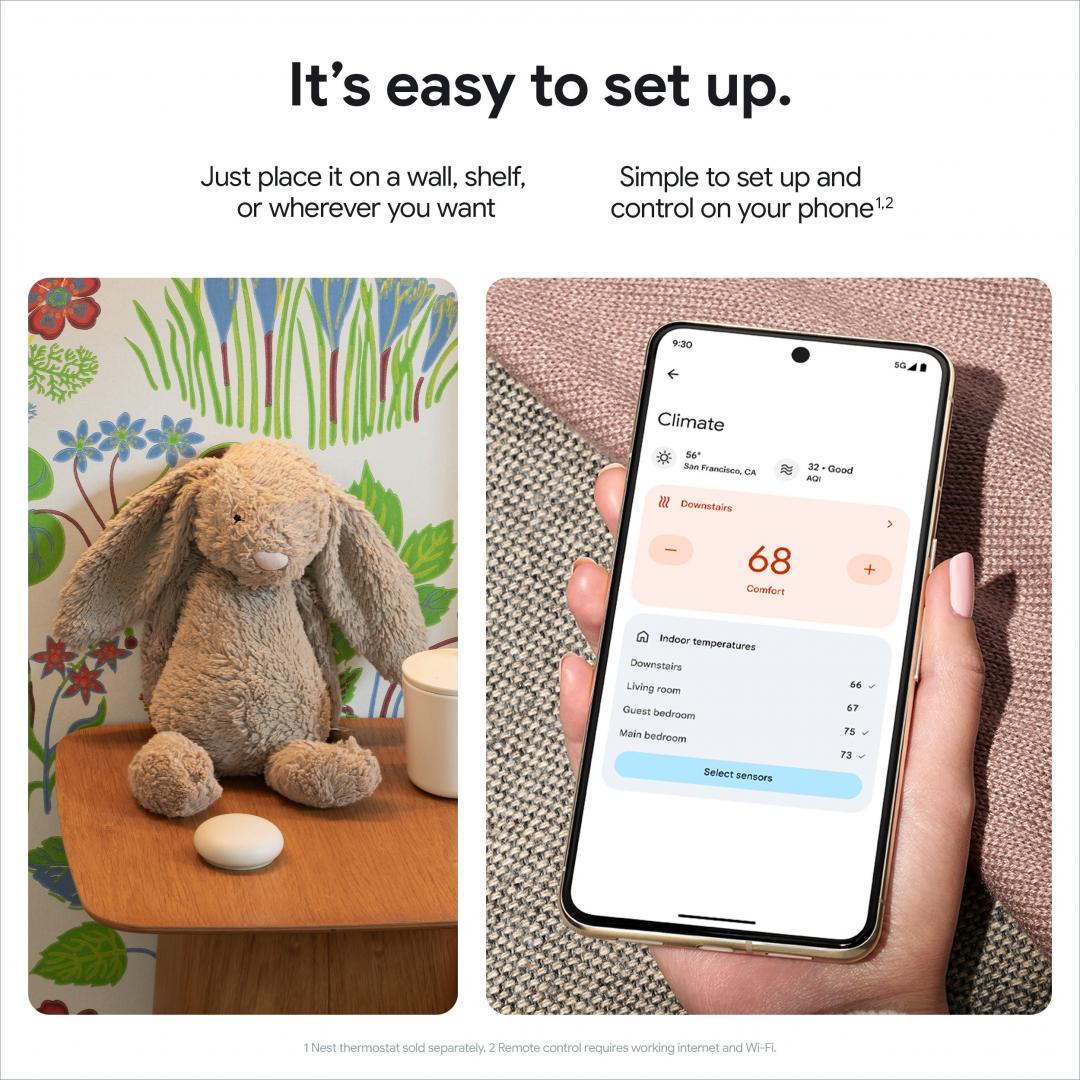 Google第4代
Nest Learning Thermostat恆溫器可偵測空氣品質。(圖/翻攝X)