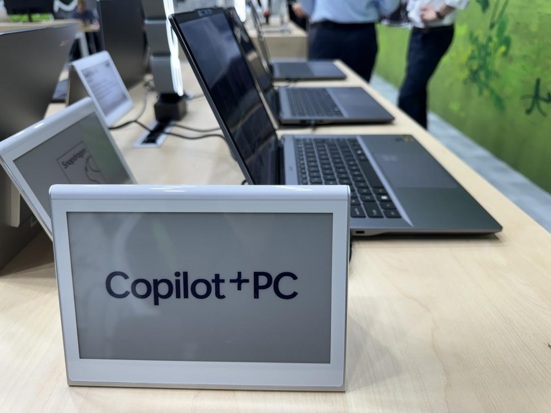 未來消費者在選購Copilot+ PC時，將可選擇高通、AMD或Intel處理器的不同版本。(圖／記者吳佩樺攝)