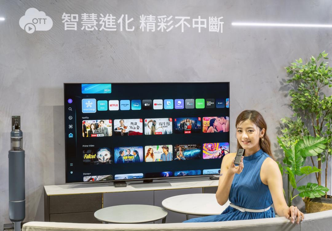 三星智慧顯示器內建操作直覺的Smart Hub智慧中心，一機滿足絕美畫質與豐富多元的娛樂需求。（圖／三星）