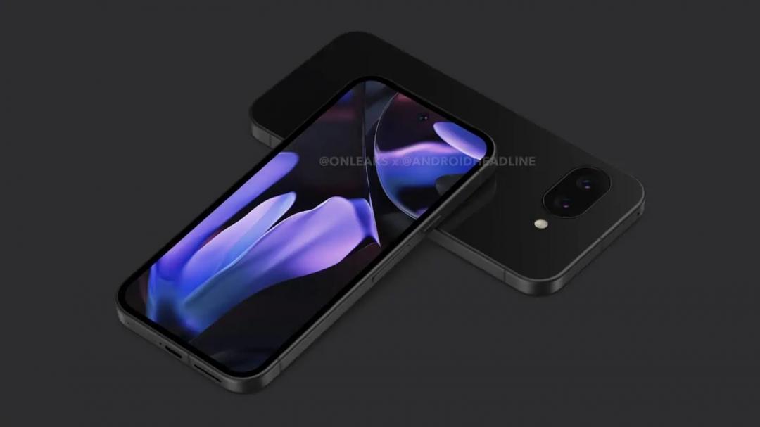 渲染圖顯示,Google Pixel 9a取消凸起相機島設計。(圖/翻攝網路)