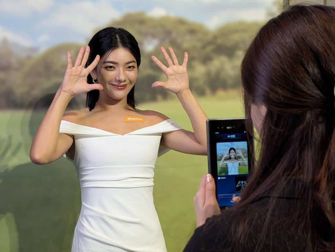 天璣9400可以將靜態照片，轉換為指定的動畫影片。（圖／記者黃肇祥攝）