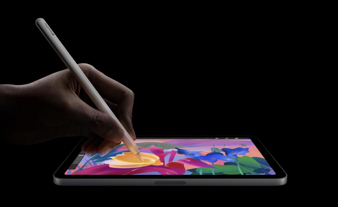 iPad mini 7 支援Apple Pencil Pro。(圖/官網)