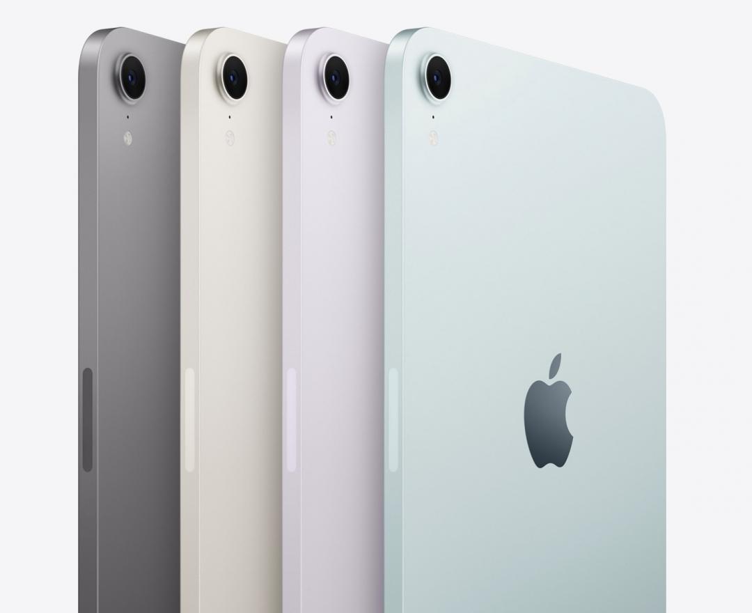 iPad mini 7推出太空灰、星光,藍和紫色。(圖/官網)