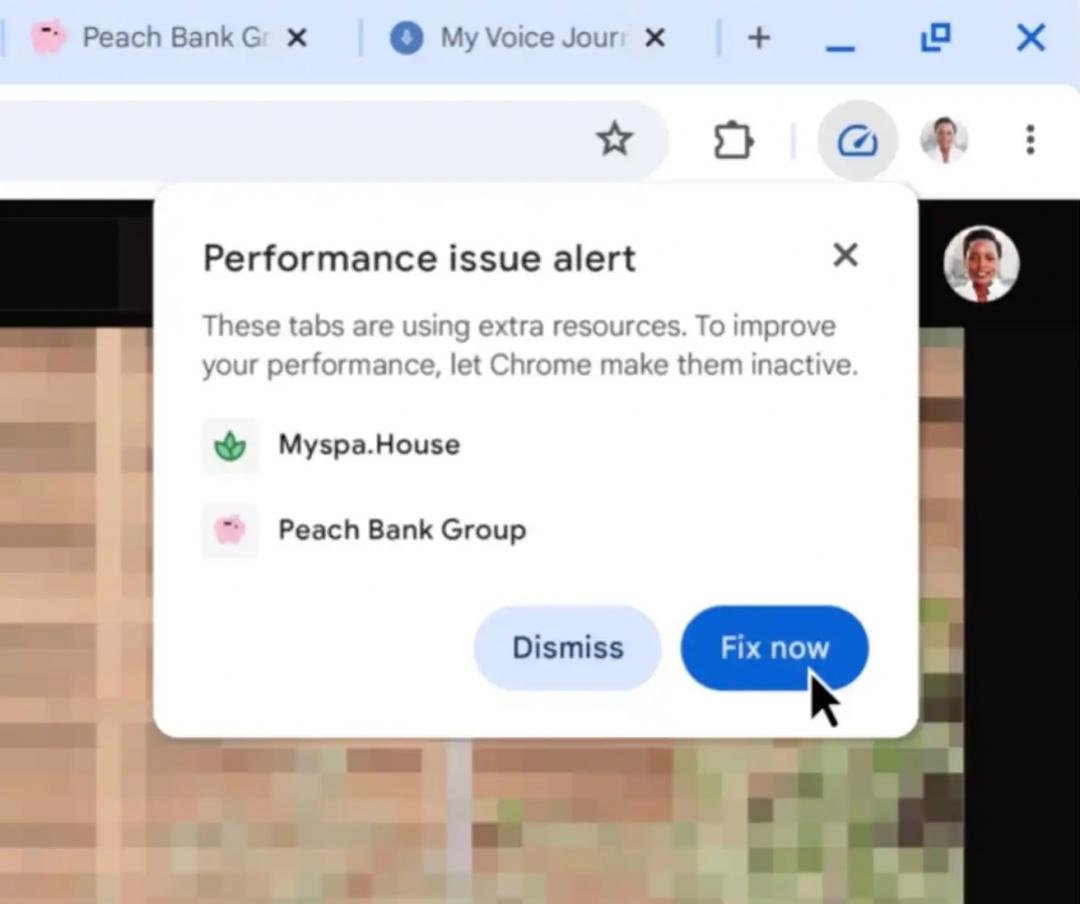 新增的效能偵測工具會在分頁耗用過多資源時發出警示。(圖/翻攝網路)