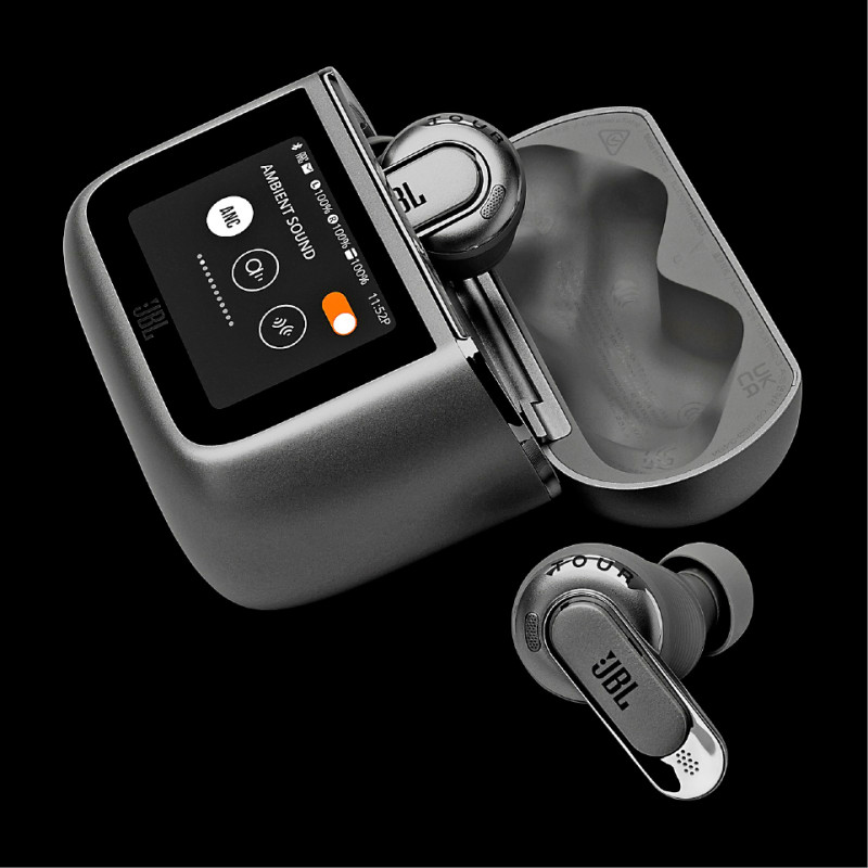 JBL Tour Pro 3充電盒的觸控螢幕尺寸加大30%，9,990元。