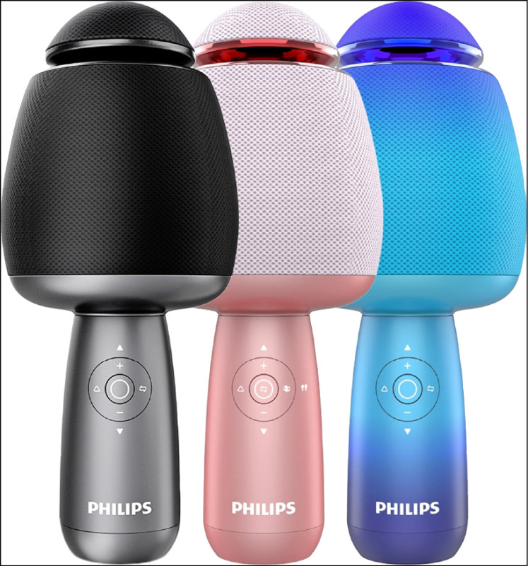PHILIPS唱放一體K歌無線麥克風能夠一鍵消除原唱的聲音,開心K歌,優惠價2,890元。