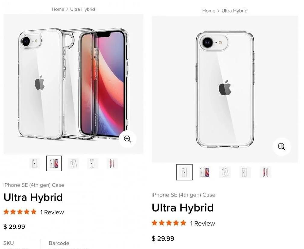 韓國配件商Spigen搶先上架iPhone SE 4保護殼。(圖/翻攝網路)