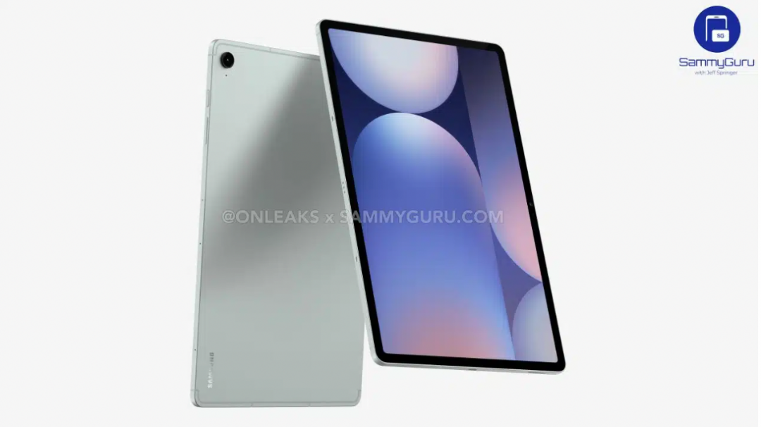 Galaxy Tab S10 FE的渲染圖。（圖／翻攝 sammyguru）