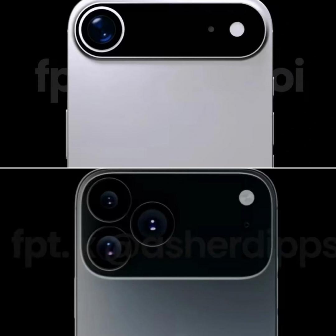 iPhone 17系列傳聞新設計,(上)iPhone 17 Air;(下)iPhone 17 Pro系列。(圖/翻攝網路)